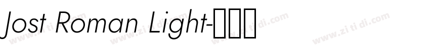 Jost Roman Light字体转换